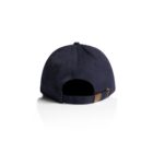 Navy blue baseball cap shown from the back, featuring an adjustable strap and buckle.