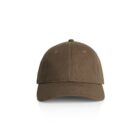 Brown baseball cap on a plain white background, viewed from the front.