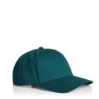 Teal-colored baseball cap with a curved brim on a white background.