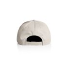 Back view of a beige baseball cap with an adjustable snap closure.