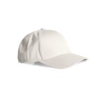 Plain white baseball cap on a white background.