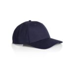 A plain navy blue baseball cap on a white background.