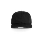Black baseball cap facing forward on a white background.