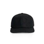 Black baseball cap facing forward on a white background.