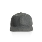A plain gray wool baseball cap shown from the front on a white background.