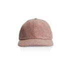 Pink corduroy baseball cap with a curved brim, displayed on a white background.