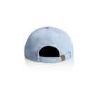 Light blue corduroy baseball cap shown from the back with an adjustable strap.