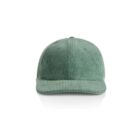 Green corduroy baseball cap facing forward on a white background.