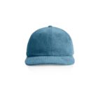 Blue corduroy baseball cap with a curved brim, shown on a white background.