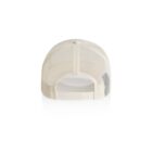 Beige mesh-back baseball cap with adjustable snap closure, viewed from the back.