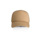 Tan baseball cap on a white background, viewed from the front.