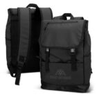 Two black backpacks with Great Outdoors logo and flap closures.