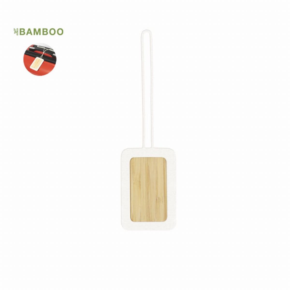 Rectangular bamboo cutting board with a long handle, shown against a white background.
