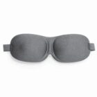 Gray 3D contoured sleep mask on a white background.