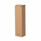 Tall, plain cardboard box with closed flaps on a white background.