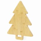 Wooden chopping board shaped like a Christmas tree.