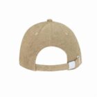 Beige baseball cap shown from the back with an adjustable strap.