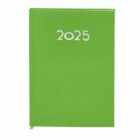 A green 2025 planner or diary with silver numbers on the cover.