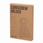Brown box labeled Corkscrew Holder with a simple line drawing of the holder on the front.