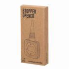 Brown box labeled Stopper Opener with a line drawing of the product on the front.