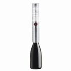 A lightsaber-shaped electric wine bottle opener standing upright on a white background.
