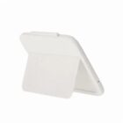 White device with a built-in stand propped up, viewed from the back angle on a white background.