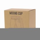 Brown cardboard box labeled Mixing Cup with a line drawing of a mixing cup on the front.