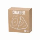 Brown box labeled CHARGER with a line drawing of a wireless charger on the front.