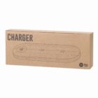 Brown box with CHARGER text and outline of a wireless charger on the front.