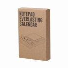 Brown box labeled Notepad Everlasting Calendar with an illustration of the product.