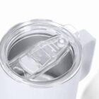 Clear plastic tumbler lid with a sliding closure.