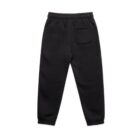 Black sweatpants with a single back pocket shown on a white background.