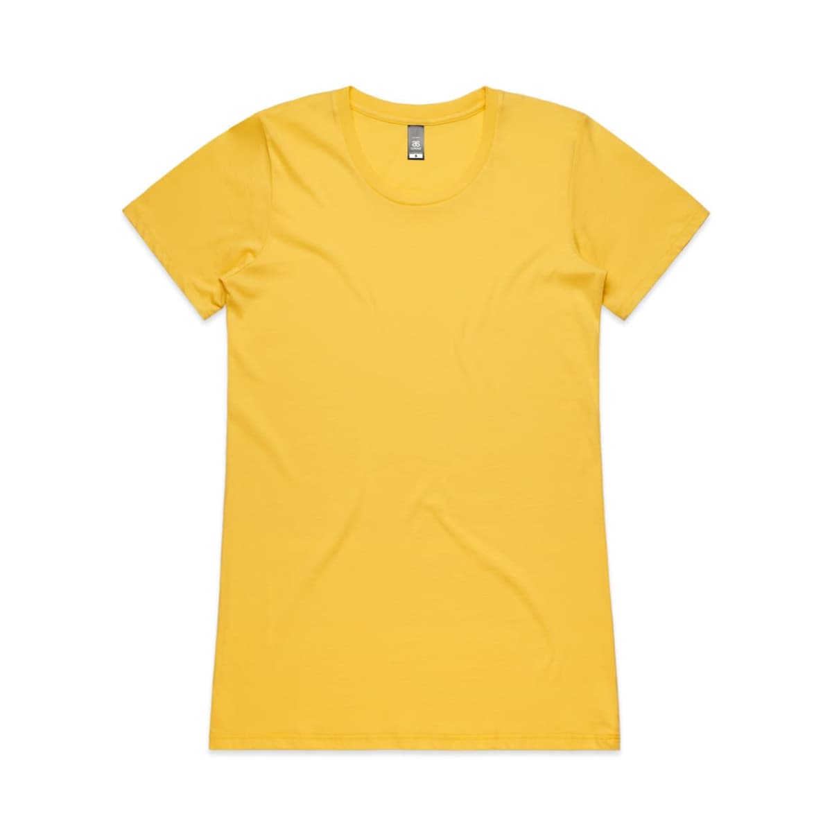 Yellow T-shirt on a plain white background.