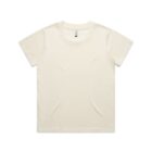 Plain cream short-sleeve t-shirt on a white background.