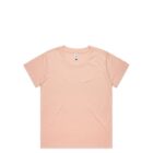 Plain light pink T-shirt on a white background.