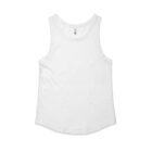 White sleeveless tank top on a plain white background.