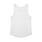 Plain white sleeveless tank top, back view, isolated on a white background.