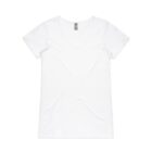 White V-neck T-shirt on a plain background.