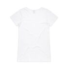 Back view of a plain white T-shirt on a white background.