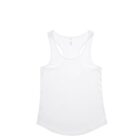 White sleeveless tank top on a plain white background.