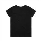 Black t-shirt on a plain white background.