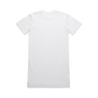 Back view of a plain white t-shirt on a white background.