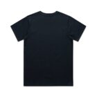 Plain black short-sleeve t-shirt shown from the back on a white background.