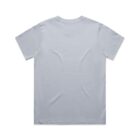 Plain light gray T-shirt shown from the back on a white background.
