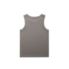 Gray sleeveless tank top shown from the back on a white background.