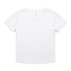 Plain white short-sleeve t-shirt displayed on a white background.