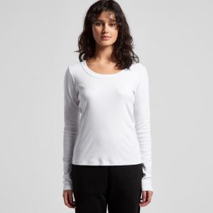 Wo's Organic Rib L/S Tees