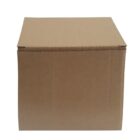 A plain, closed brown cardboard box against a white background.