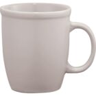 White ceramic coffee mug with a handle, shown on a plain white background.