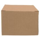 A plain, closed cardboard box on a white background.